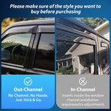 Nilight Rain Guards for Jeep Grand Cherokee 2011-2021 5 Seats-SUV, Not for Jeep Grand Cherokee L 6 Seats-SUV, Outside Mount Window Visors, Smoke Tinted Deflectors for Rain & Ventilation, 4PCS, view 2