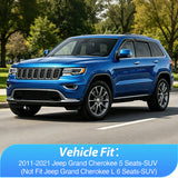 Nilight Rain Guards for Jeep Grand Cherokee 2011-2021 5 Seats-SUV, Not for Jeep Grand Cherokee L 6 Seats-SUV, Outside Mount Window Visors, Smoke Tinted Deflectors for Rain & Ventilation, 4PCS, view 5