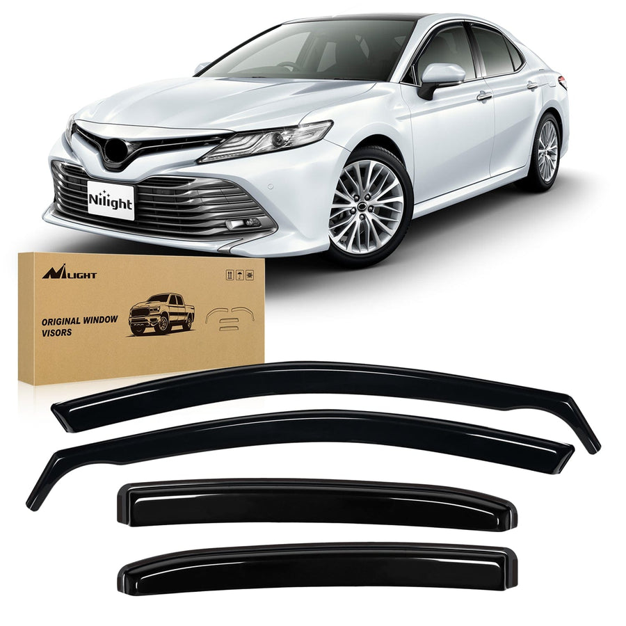 Nilight Window Rain Guards for Toyota Camry 2018 2019 2020 2021 2022 2023 2024 Vent Window Visors, Window Deflectors-4PCS