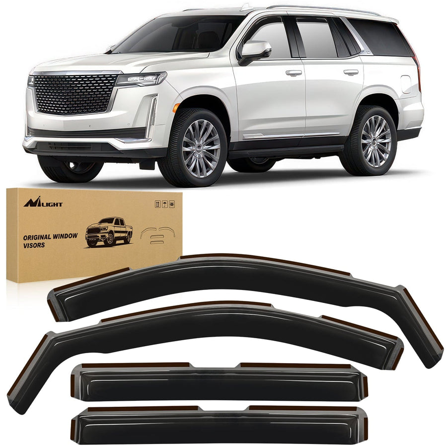 Nilight Rain Guards for Chevy Tahoe/GMC Yukon/Cadillac Escalade 2021 2022 2023 2024 Original Window Deflectors, Vent Window Visors-4PCS