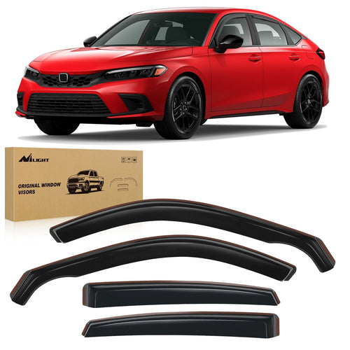 Nilight Rain Guards for Honda Civic Hatchback HB LX Sport Touring EX-L 2022 2023 2024 Window Deflectors, Vent Window Visors-4pcs