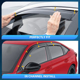 Nilight Rain Guards for Honda Civic Hatchback HB LX Sport Touring EX-L 2022 2023 2024 Window Deflectors, Vent Window Visors-4pcs, view 4