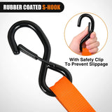 Nilight Ratchet Tie Down Straps With Soft Loop Orange, view 5