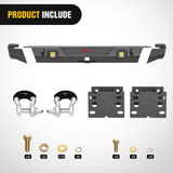 Nilight 1984-2001 Jeep Cherokee XJ Rear Bumper 2inch Hitch Receiver Upgraded 18W LED Light Pods Offroad Textured Black, view 3
