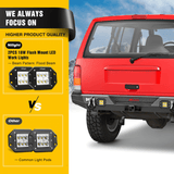 Nilight 1984-2001 Jeep Cherokee XJ Rear Bumper 2inch Hitch Receiver Upgraded 18W LED Light Pods Offroad Textured Black, view 6
