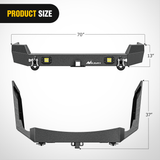 Nilight 1999 2000 2001 2002 2003 2004 Jeep Grand Cherokee WJ Rear Bumper 2inch Hitch Receiver 18W LED Light Pods D-rings Textured Black Solid Steel, view 2