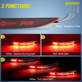 Nilight Rear Bumper Tail Light Compatible with 2017 2018 2019 2020 2021 2022 Chevy Equinox Red Lens LED Reflector Rear Bumper Lamps Brake Turn Signal Sequential Flashing Driving Taillights Replacement, view 3
