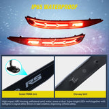 Nilight Rear Bumper Tail Light Compatible with 2017 2018 2019 2020 2021 2022 Chevy Equinox Smoke Lens LED Reflector Bumper Lamps Brake Turn Signal Sequential Flashing Driving Taillights Replacement, view 5