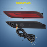 Nilight Rear Bumper Tail Light Compatible with 2018 2019 2020 2021 2022 2023 2024 2025 Toyota Camry Smoke Lens LED Reflector Rear Bumper Lamps Brake Turn Signal Sequential Flashing Driving Taillights, view 2