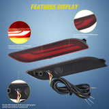 Nilight Rear Bumper Tail Light Compatible with 2018 2019 2020 2021 2022 2023 2024 2025 Toyota Camry Smoke Lens LED Reflector Rear Bumper Lamps Brake Turn Signal Sequential Flashing Driving Taillights, view 4