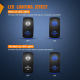 Nilight Rear Differential Lock Rocker Switch Led Light Bar 5 Pin Laser On Off SPST Switches 20A/12V 10A/24V Blue with Jumper Wires Set for Cars Trucks Boats ATVs UTVs RVs, view 3