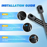 Nilight Rear Hatch Struts 6151 for Chevy Tahoe Suburban 1500/2500 2005-2006, Tailgate Lift Supports Rear Door Shocks 24 Inch for GMC Yukon XL 1500/2500 Denali 2005-2006 Sport Utility, 2PCS Set Rod, view 5
