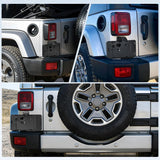 Nilight Rear License Plate Holder with Light for 2007-2018 Jeep Wrangler JK JKU Sahara Rubicon X Sport & Unlimited,Plastic License Plate Mounting Black, view 6
