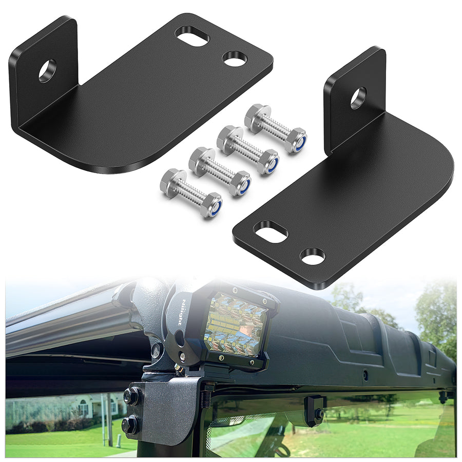 Nilight Rear Roof Backup Light Bar Brackets Reverse LED Lights Pod Mounting Bracket for Polaris Pro-fit Cage Compatible with 2013-2024 Ranger Full Size 570 800 900 1000 XP Crew 900 1000