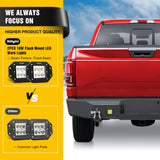Nilight Rear Step Bumper Compatible with 2011 2012 2013 2014 2015 2016 3rd Gen Ford F250 F350 F450 Super Duty Pickup Truck Bumper with LED Lights, Sensor Holes and D-rings, view 6