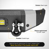 Nilight Rear Step Bumper Compatible with 2020 2021 2022 2023 2024 2025 Gladiator JT Super Duty Pickup Truck Bumper with LED Lights, Sensor Holes and D-rings, view 4