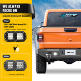 Nilight Rear Step Bumper Compatible with 2020 2021 2022 2023 2024 2025 Gladiator JT Super Duty Pickup Truck Bumper with LED Lights, Sensor Holes and D-rings, view 6