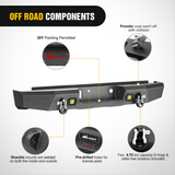 Nilight 2016 2017 2018 Chevy Silverado 1500 Rear Bumper Textured Black Solid Steel 120W Light Bar 18W Light Pods, view 5
