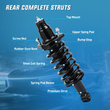 Nilight Rear Struts and Shocks Complete Assembly Kit with Coil Spring - Pair Fit for Honda Civic 2001 2002 2003 2004 2005 Rear Shock Absorber and Strut Assembly Replacement OE# 171340L 171340R, 2PCS, view 3