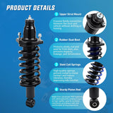 Nilight Rear Struts and Shocks Complete Assembly Kit with Coil Spring - Pair Fit for Honda Civic 2001 2002 2003 2004 2005 Rear Shock Absorber and Strut Assembly Replacement OE# 171340L 171340R, 2PCS, view 4