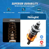 Nilight Rear Struts and Shocks Complete Assembly Kit with Coil Spring - Pair Fit for Honda Civic 2001 2002 2003 2004 2005 Rear Shock Absorber and Strut Assembly Replacement OE# 171340L 171340R, 2PCS, view 6