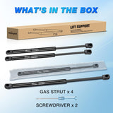Nilight Rear Window and Tailgate Lift Supports Gas Struts 4185 4557 for Chevrolet Suburban Tahoe GMC Yukon Cadillac Escalade 2000-2005 4PCS Set Rod, view 2
