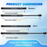 Nilight Rear Window and Tailgate Lift Supports Gas Struts 4185 4557 for Chevrolet Suburban Tahoe GMC Yukon Cadillac Escalade 2000-2005 4PCS Set Rod, view 4