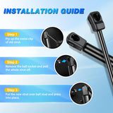 Nilight Rear Window and Tailgate Lift Supports Gas Struts 4185 4557 for Chevrolet Suburban Tahoe GMC Yukon Cadillac Escalade 2000-2005 4PCS Set Rod, view 5
