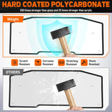 Nilight Rear Window, Clear Polycarbonate UTV Windshield Scratch Resistant For Can-Am Defender HD5 HD8 HD10 MAX 2016 2017 2018 2019 2020 2021 2022 2023 2024, view 4