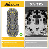 Nilight Recovery Off-Road Traction Boards 2Pcs 43 InchL x 13.3 InchW with Yellow Teeth for 4WD 4X4 Mud Sand Snow Includes 2PCS Mounting Kit & Carry Bag (Grey), view 4