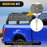 Nilight Recovery Off-Road Traction Boards 2Pcs 43 InchL x 13.3 InchW with Yellow Teeth for 4WD 4X4 Mud Sand Snow Includes 2PCS Mounting Kit & Carry Bag (Grey), view 6
