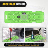 Nilight Recovery Off-road Traction Boards with Jack Lift Base Emergency Tire Ladder Mats For 4WD 4X4 Mud Sand Snow with 2PCS Mounting kit Carry Bag 2 leashes (Green), view 3