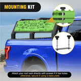 Nilight Recovery Off-road Traction Boards with Jack Lift Base Emergency Tire Ladder Mats For 4WD 4X4 Mud Sand Snow with 2PCS Mounting kit Carry Bag 2 leashes (Green), view 6