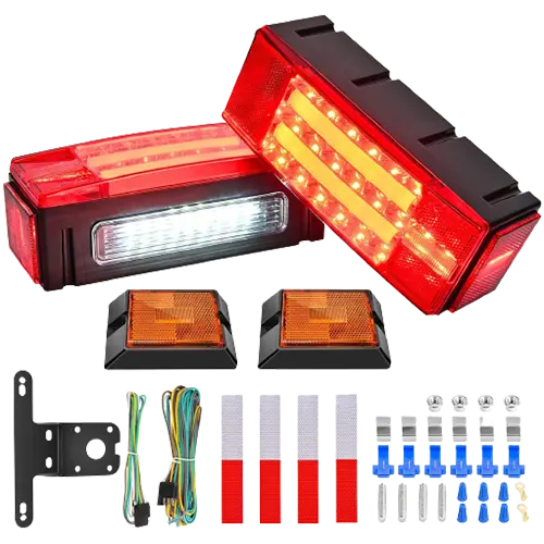 Nilight Rectangular LED Trailer Light Kit (Pair)