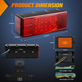 Nilight Rectangular Trailer Light Kit 2PCS Stop Turn Tail Side Marker License Lamps Submersible Waterproof For 12V Utility Boat Camper RV Trucks, view 2
