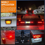 Nilight Rectangular Trailer Light Kit 2PCS Stop Turn Tail Side Marker License Lamps Submersible Waterproof For 12V Utility Boat Camper RV Trucks, view 6
