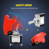 Nilight 5Pcs Red Cover SPST ON/Off Toggle Switch, view 4