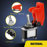 Nilight 5Pcs Red Cover SPST ON/Off Toggle Switch, view 5