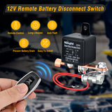 Nilight Remote Battery Disconnect Switch 12V 200A Car Anti-Theft Kill Switches Upgrade Prevent Power Drain with Wireless Remote Control Relay Fobs for Auto Truck RV Boat, view 3