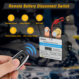 Nilight Remote Battery Disconnect Switch 12V 24V 360A Car Smart Anti-Theft Kill Switches Upgrade Prevent Power Drain with Wireless Remote Control Relay Fobs Voltmeter Display for Auto Truck RV Boat, view 3