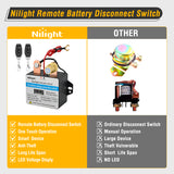 Nilight Remote Battery Disconnect Switch 12V 24V 360A Car Smart Anti-Theft Kill Switches Upgrade Prevent Power Drain with Wireless Remote Control Relay Fobs Voltmeter Display for Auto Truck RV Boat, view 6