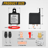 Nilight Remote Battery Disconnect Switch 12V 250A Car Anti-Theft Kill Switches Upgrade Prevent Power Drain with Wireless Remote Control Relay Fobs for Auto Truck RV Boat, view 2