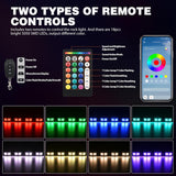 Nilight RGB LED Rock Lights Kit 10 PCS 18LED Wide Angle Wheel Well Light with Remote & Bluetooth App Dual Control Multi Modes Underglow Multicolor Neon Pod for ATV UTV SUV Offroad Truck RZR Boat, view 4