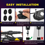 Nilight RGB LED Rock Lights Kit 10 Pods Underglow Multicolor Neon Pod with Remote & Bluetooth App Control DIY Flashing Music Mode Wheel Well Light for Truck ATV UTV RZR SUV, view 6