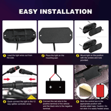 Nilight RGB LED Rock Lights Kit 12 PCS 18LED Wide Angle Wheel Well Light with Remote & Bluetooth App Dual Control Multi Modes Underglow Multicolor Neon Pod for ATV UTV SUV Offroad Truck RZR Boat, view 3