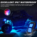 Nilight RGB LED Rock Lights Kit 12 PCS 18LED Wide Angle Wheel Well Light with Remote & Bluetooth App Dual Control Multi Modes Underglow Multicolor Neon Pod for ATV UTV SUV Offroad Truck RZR Boat, view 4