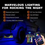 Nilight RGB LED Rock Lights Kit 12 Pods Underglow Multicolor Neon Pod with Remote & Bluetooth App Control DIY Flashing Music Mode Wheel Well Light for Truck ATV UTV RZR SUV, view 2