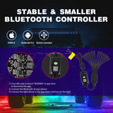 Nilight RGB LED Rock Lights Kit 12 Pods Underglow Multicolor Neon Pod with Remote & Bluetooth App Control DIY Flashing Music Mode Wheel Well Light for Truck ATV UTV RZR SUV, view 3