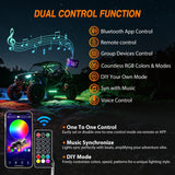 Nilight RGB LED Whip Light 1PC 2FT Spiral Antenna Whips | APP and Remote Control with DIY Chasing Patterns Turn Signal Brake Reverse Functions and Spring Base for ATV UTV Jeep, view 3