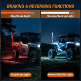 Nilight RGB LED Whip Light 1PC 3FT Spiral Antenna Whips | APP and Remote Control with DIY Chasing Patterns Brake Reverse Functions and Spring Base for ATV UTV RZR Can Am and Jeep, view 4